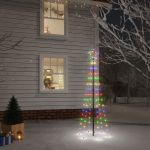 Árvore de Natal com Espigão 108 Luzes LED 180 cm Colorido - 343552