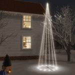 Árvore de Natal em Cone 1134 Leds 230x800 cm Branco Frio - 343499