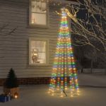 Árvore de Natal em Cone 310 Luzes LED 100x300 cm Colorido - 343493