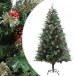 Árvore de Natal com Pinhas 195 cm Pvc e Pe Verde - 340527