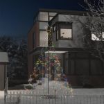 Árvore de Natal com Poste Metal 500 Luzes LED 3 m Colorido - 328630