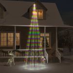 Árvore de Natal Mastro de Bandeira 732 Leds 500 cm Colorido - 343529