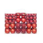 Conjunto de Bolas de Natal 100 Peças 3/4/6 cm Vermelho - 245710