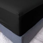 Bed Couture Lençol-Capa em Percal Preto 120 x 200 cm + 32 cm