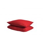 Bed Couture Fronhas em Flanela de Algodão Pack de 2 Vermelho 80 x 80 cm