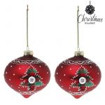 Christmas Bolas de Natal 8 cm (2 Uds) Cristal Vermelho - S1107269
