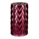 Gift Decor Vaso Cor de Rosa Lapidado Espiga Cristal (11,3 x 19,5 x 11,3 cm) - S3610629