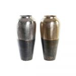DKD Home Decor Vaso Alumínio Duas Cores Moderno (16 x 16 x 33,5 cm) (2 Unidades) - S3038753