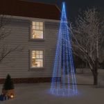 Árvore de Natal com Espigão 1134 Luzes LED 800 cm Azul - 343565