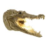 DKD Home Decor Candeeiro de Parede Dourado Resina 25 W Crocodilo (27,5 x 41 x 22 cm) (2 Unidades) - S3040150