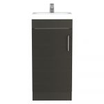 Móvel de WC Tuhome Móvel Lavatório Madrid, com Porta 83CM a x 33CM P x 40CM Preto