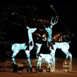 Família Renas Decorativas Natal 201 Luzes LED Branco/prateado - 329771