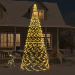 Árvore de Natal Mastro de Bandeira 1400LEDs 500cm Branco Quente - 343542