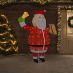 Pai Natal Decorativo com Luzes LED Tecido de Luxo 180 cm - 329763