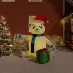 Urso de Natal Insuflável com Luzes LED 240 cm - 345289