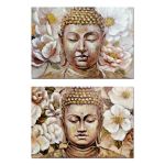 DKD Home Decor Pintura Buda Oriental (2 Unidades) (100 x 3 x 70 cm) - S3039109