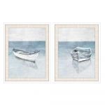DKD Home Decor Pintura Barco Mediterrâneo (55 x 2,5 x 70 cm) (2 Unidades) - S3038862