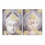 DKD Home Decor Pintura Buda Oriental (60 x 3 x 80 cm) (2 Unidades) - S3028548