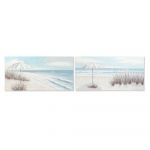 DKD Home Decor Pintura Praia Mediterrâneo (140 x 3 x 70 cm) (2 Unidades) - S3028527
