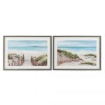 DKD Home Decor Pintura Praia Mediterrâneo (70 x 3,3 x 50 cm) (2 Unidades) - S3028240