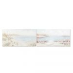 DKD Home Decor Pintura Praia Mediterrâneo (140 x 3,7 x 70 cm) (2 Unidades) - S3028221