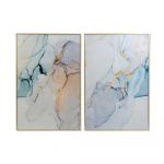 DKD Home Decor Pintura Abstrato Moderno (80 x 2,5 x 120 cm) (2 Unidades) - S3028185