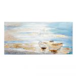 DKD Home Decor Pintura Praia Barco Mediterrâneo (150 x 3,5 x 70 cm) - S3018122