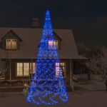 Árvore de Natal Mastro de Bandeira 3000 Leds 800 cm Azul - 343548