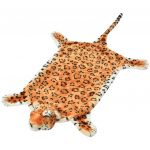 Tapete Leopardo de Pelúcia, 139 cm, Castanho - 80170