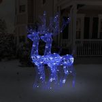 Renas Decorativas de Natal 2 Peças 120 cm Acrílico Azul - 3154348