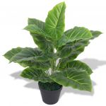 Planta Taro Artificial com Vaso 45 cm Verde - 244431