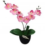 Planta Orquídea Artificial com Vaso 30 cm Rosa - 244422