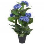 Planta Hortênsia Artificial com Vaso 60 cm Azul - 244439