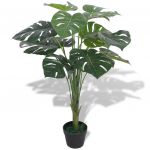 Planta Costela-de-adão Artificial com Vaso 70 cm Verde - 244435