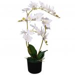 Planta Orquídea Artificial com Vaso 65 cm Branco - 244423