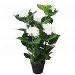 Planta Hortênsia Artificial com Vaso 60 cm Branco - 244441