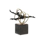 DKD Home Decor Figura Decorativa Preto Dourado Metal Resina Moderno (36 x 14 x 29,5 cm) - S3039616