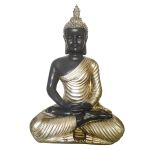 DKD Home Decor Figura Decorativa Preto Dourado Buda Resina Oriental (31 x 22 x 49 cm) - S3039554