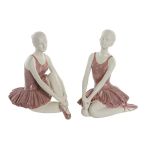 DKD Home Decor Figura Decorativa Bailarina Ballet Resina (16 x 11 x 17 cm) (2 Unidades) - S3039515