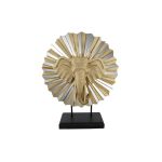 DKD Home Decor Figura Decorativa Cristal Elefante Dourado Resina (47 x 18 x 56,5 cm) - S3039511