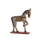 DKD Home Decor Figura Decorativa Cavalo Ferro Madeira de Mangueira (35 x 10 x 42 cm) - S3039506