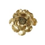 DKD Home Decor Decoração de Parede Flor Dourado Resina (19,5 x 5,5 x 19,5 cm) - S3039430
