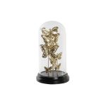 DKD Home Decor Figura Decorativa Cristal Preto Dourado Metal Borboletas (18,5 x 18,5 x 32,5 cm) - S3039311