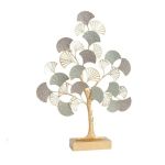 DKD Home Decor Figura Decorativa Árvore Dourado Metal Multicolor Moderno (64 x 11 x 87,6 cm) - S3039310