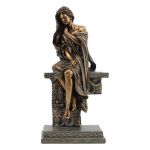 DKD Home Decor Figura Decorativa Mulher Cobre Resina (17 x 11 x 32,50 cm) - S3030232