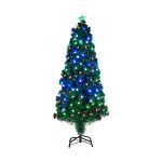 Krist+ Árvore de Natal com Estrela Luzes Metal Verde Plástico (35 x 35 x 90 cm) - S3612804