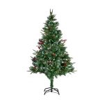 Krist+ Árvore de Natal Vermelho Metal Castanho Verde Plástico (93 x 93 x 150 cm) - S3612794