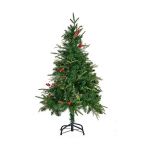 Krist+ Árvore de Natal Vermelho Metal Castanho Verde Plástico (110 x 110 x 210 cm) - S3612782