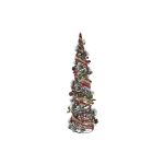 DKD Home Decor Árvore de Natal Vermelho Verde Pvc Rotim (17 x 17 x 71 cm) - S3035834