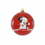 Mickey Mouse Bola de Natal Happy Smiles 10 Unidades Vermelho Plástico (Ø 6 cm) - S4307225